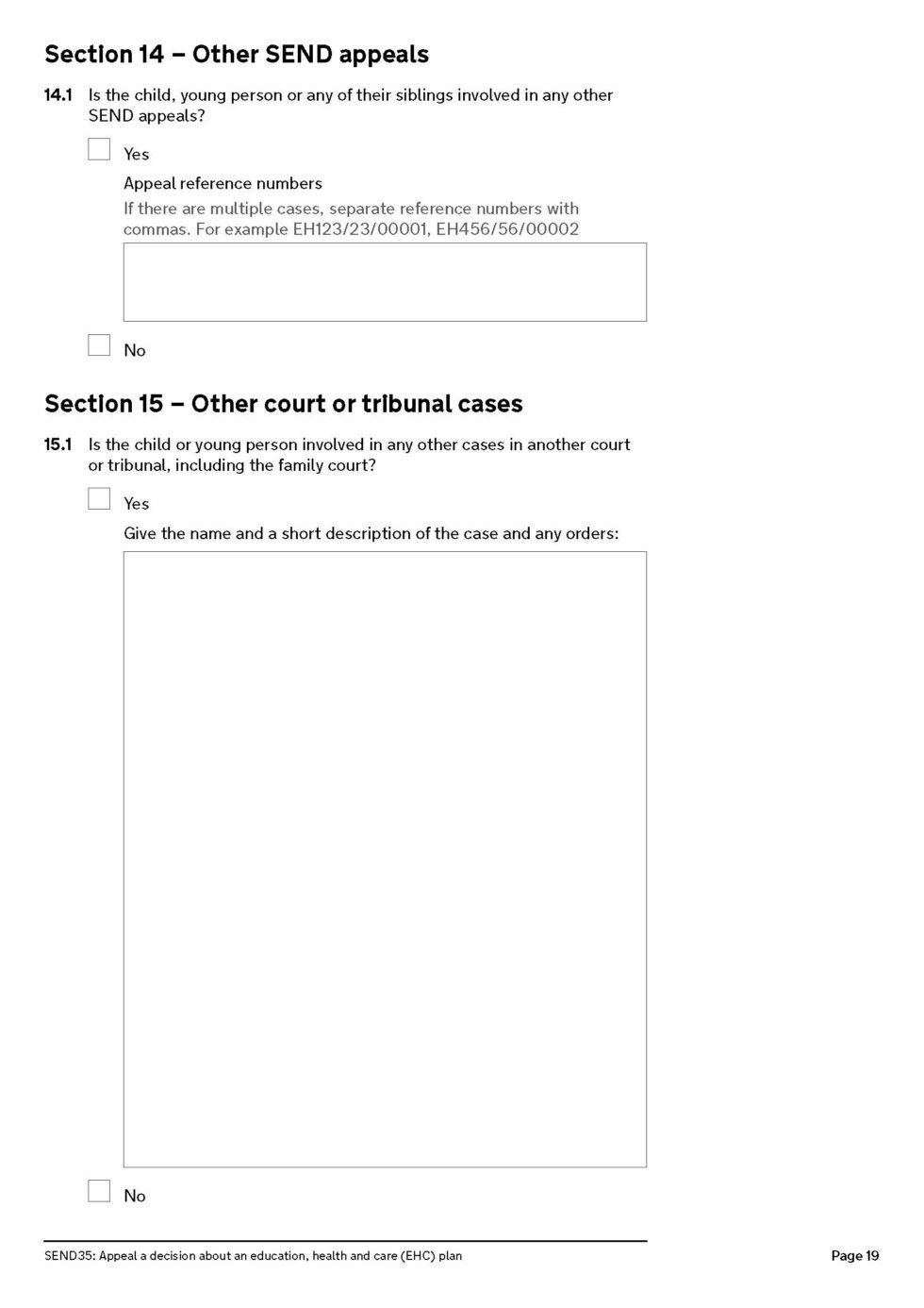 Send35 Form.pdf How to complete a SEND35 appeal form | Bromley Information, Advice and ...